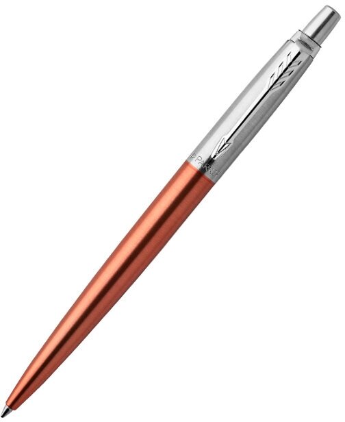 ручка шариковая Parker "Jotter Core Chelsea Orange CT", 1 мм, синяя, корпус оранжевый/хром - фото №1