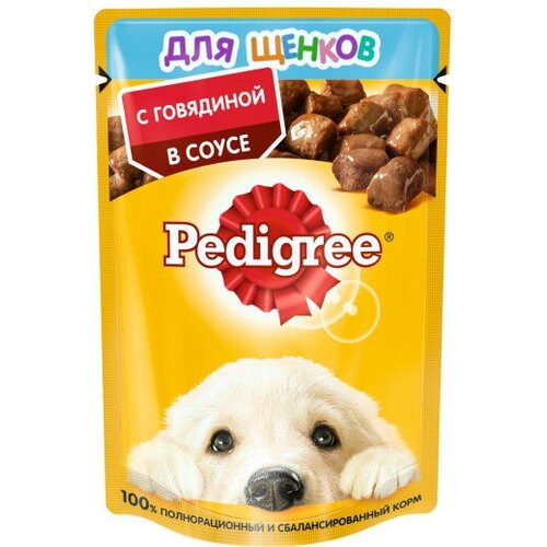 вок рамен с говядиной в остром соусе Корм для щенков Pedigree с говядиной в соусе, 85 г