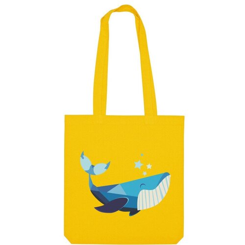 Сумка шоппер Us Basic, желтый сумка веселый кит бежевый