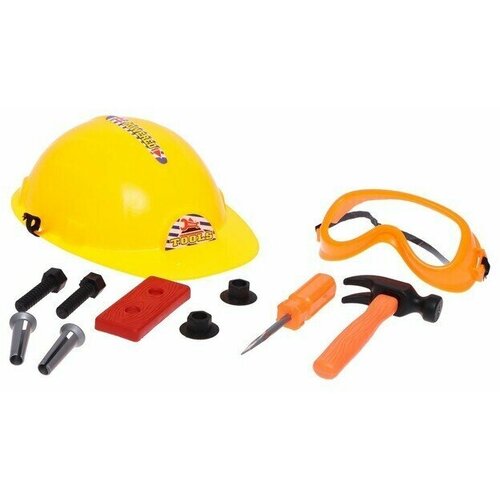 Набор инструментов Юный строитель, 11 предметов набор инструментов кнр юный строитель с каской zy610705