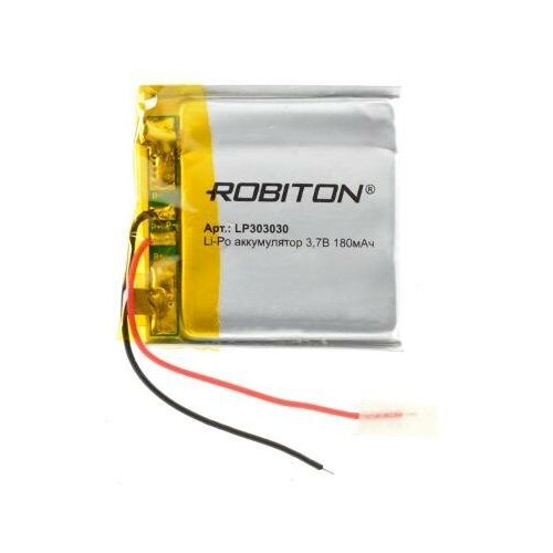 Аккумулятор ROBITON LP303030 3.7В 180мАч PK1 арт.14889 (1 шт.) аккумулятор robiton lp603060 3 7в 1100mah pk1