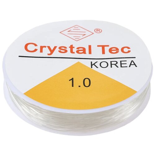Резинка для бисера CRYSTAL TEC 10 штук, диаметр 1,0 мм, 20 метров (белый)