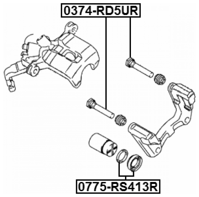 Ремкомплект суппорта тормозного заднего Febest 0775-RS413R