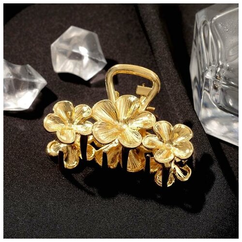 Краб для волос Валери васильки 53 см золото 464₽