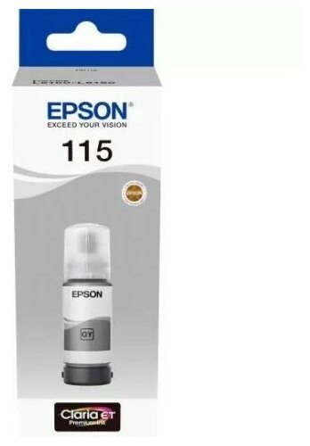 Epson Расходные материалы C13T07D54A Контейнер 115 с серыми чернилами для L8160 L8180