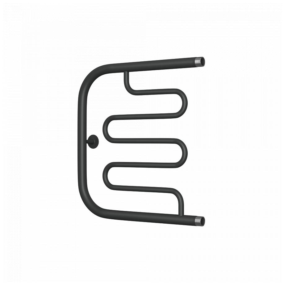 Полотенцесушитель водяной Маргроид Фокстрот B25, (ВхШ) 50х50, черный матовый