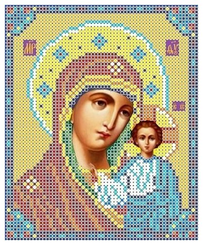 Богородица Казанская Рисунок на ткани 13х15,5 Каролинка ткби 5023 13х15,5 Каролинка ткби 5023