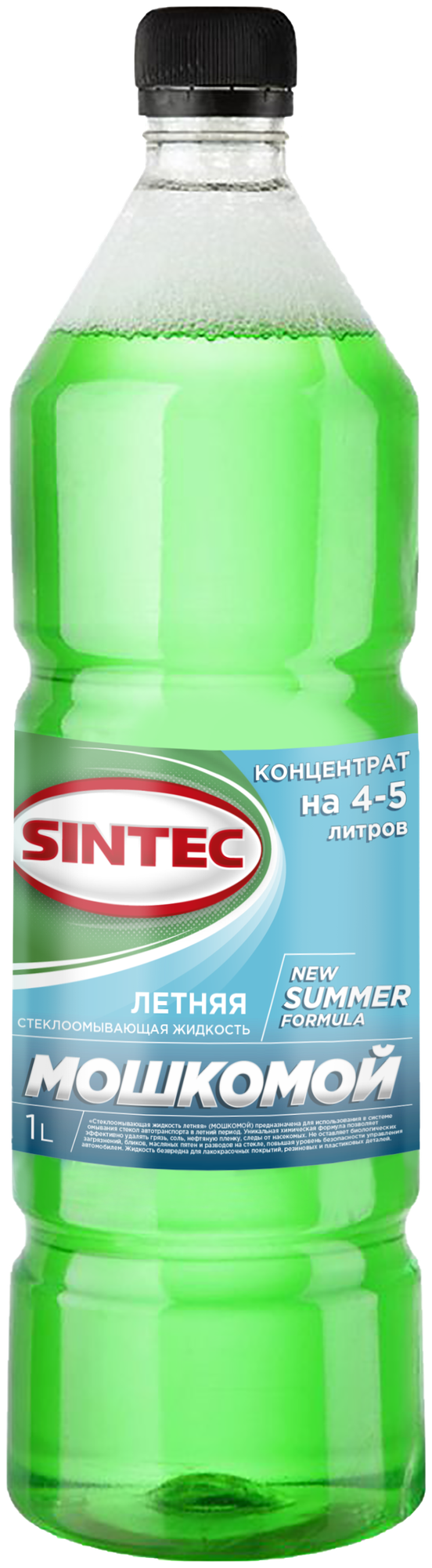 Жидкость стеклоомывающая (лето) SINTEC Мошкомой (концентрат) 1L 132468