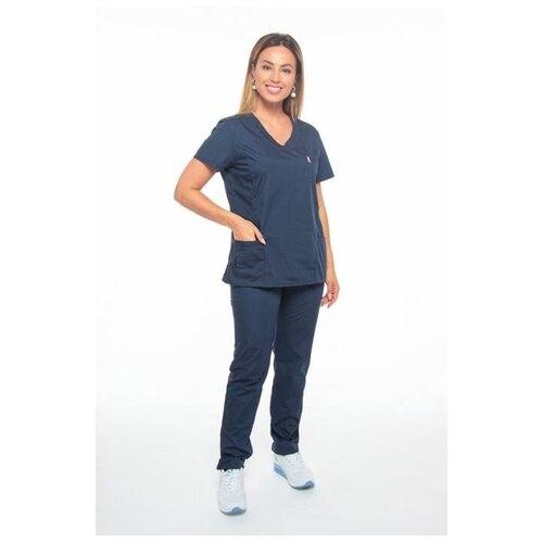 фото Костюм медицинский женский "магнолия" 102.1.44 (54/синий/тиси люкс) medicalwear