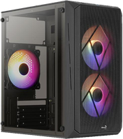 Корпус MicroATX Minitower AeroCool Cs-107-A-BK-v2 FRGB Black