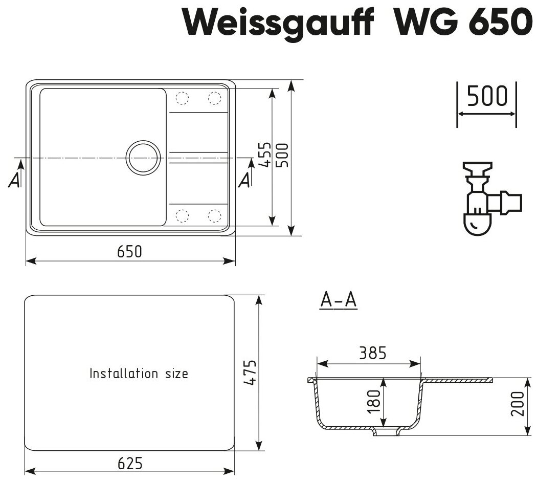 Кухонная мойка Weissgauff WG 65002 Beige - фотография № 4