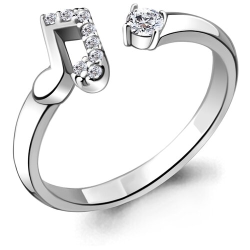 фото Серебряное кольцо aquamarine а68679а с фианитом diamant-online