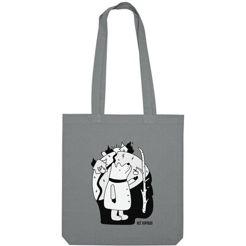 фото Сумка шоппер us basic, серый