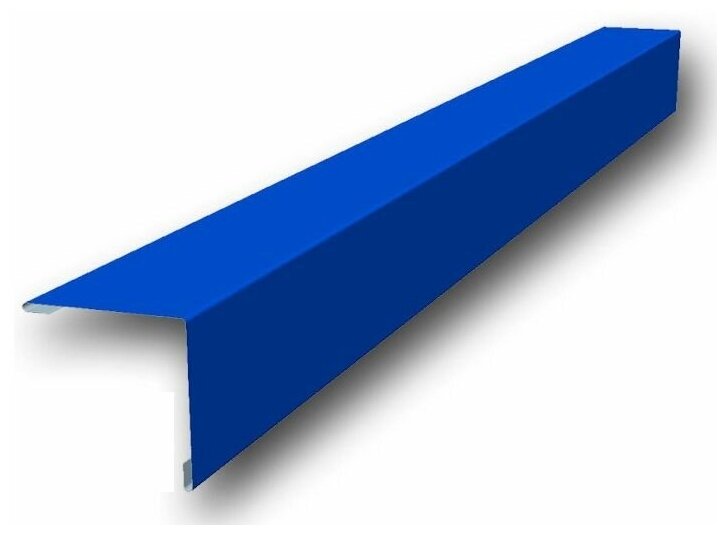 фото Угол наружный, торцевая планка, наличник оконный металлический 60*100*1250мм, 5 штук, цвет синий RAL 5005 Югсталь