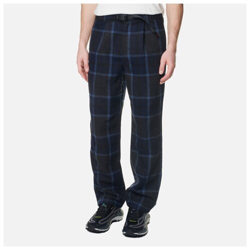 фото Мужские брюки gramicci wool relaxed pleated синий, размер xxl
