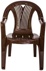Кресло салют 66х60х84см шоколад пластик в асс-те