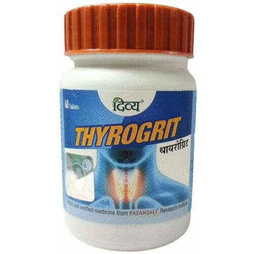 Тирогрит Патанджали (Thyrogrit Patanjali) для лечения заболеваний щитовидной железы, 60 таб.