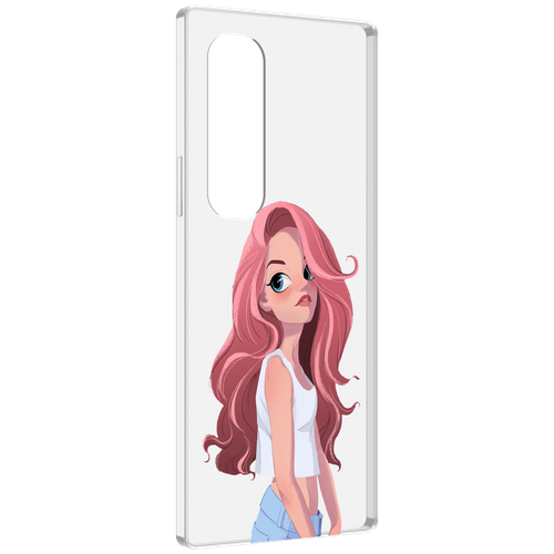 Чехол MyPads Мультяшный-арт-девушки женский для Samsung Galaxy Z Fold 4 (SM-F936) задняя-панель-накладка-бампер