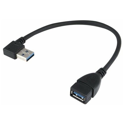 кабель usb 3 0 am usb 3 0 af ks is ks 402 правый вилка угловая розетка скорость передачи до 5 гбит с длина 0 15 метров Аксессуар KS-is USB 3.0 Male - USB 3.0 Female KS-402