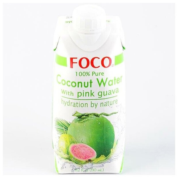 FOCO Кокосовая вода с розовой гуавой, 330 мл, FOCO - фотография № 14
