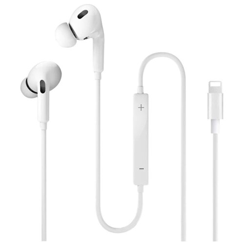 Наушники проводные вакуумные с микрофоном айфон EAR Star 3 разъем Apple IPhone Lightning, работа через Bluetooth