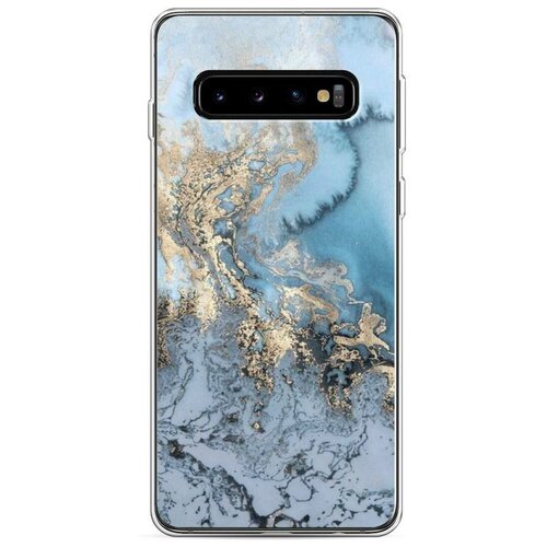 фото Силиконовый чехол "морозная лавина синяя" на samsung galaxy s10 / самсунг галакси s10 case place