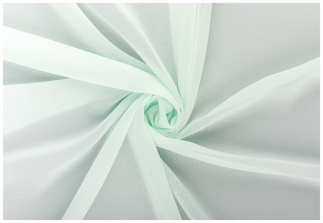 фото Тюль на шторной ленте 6 см LEGRAND вуаль шёлк 500*260 с утяжелителем шоколад