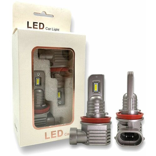 Светодиодные автомобильные лампы LED v5e, цоколь PSX26W желтый цвет (2 лампы)