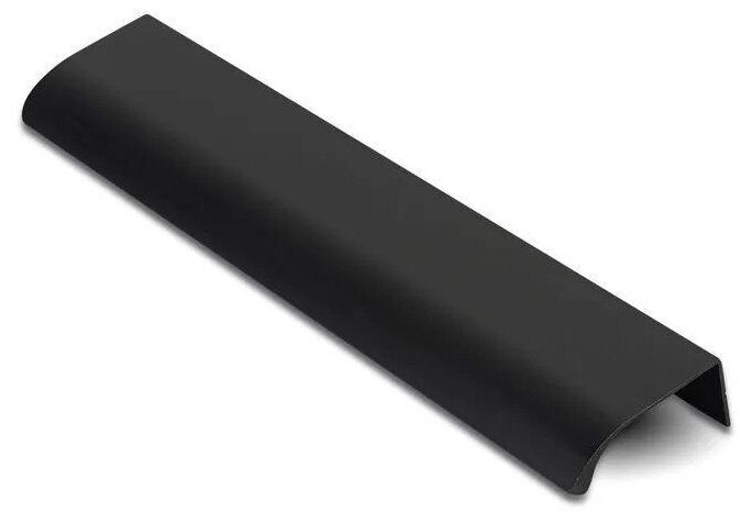 Ручка мебельная, накладная торцевая Хэнди - 300 мм, межцентровое расстояние - 224мм, цвет покрытия - Черный матовый