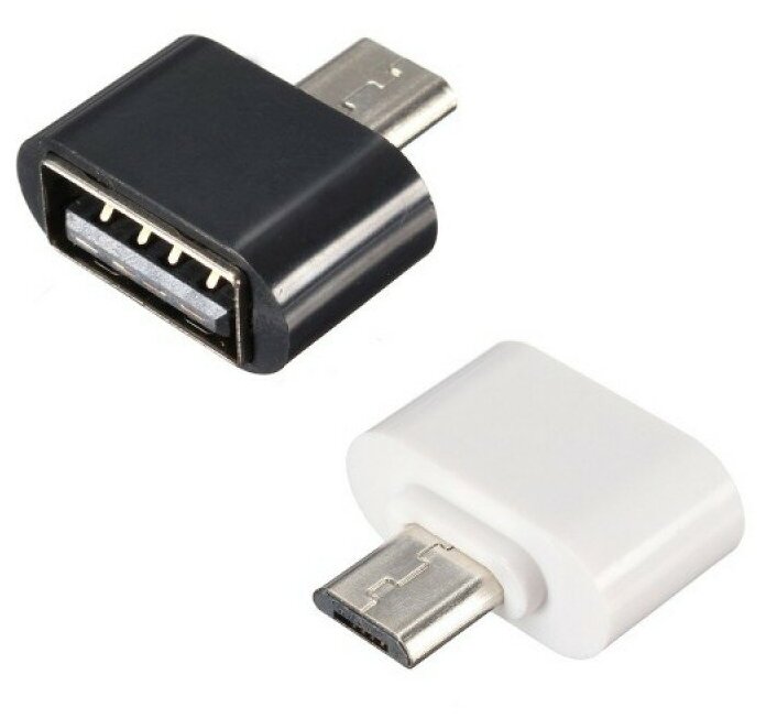 Переходник OTG штекер microUSB-гнездо USB черный
