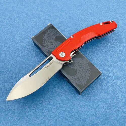 фото Складной нож fat dragon r10 сталь d2 красный g10