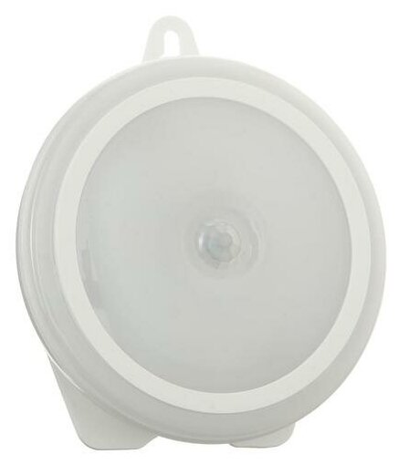 Luazon Lighting Светильник светодиодный с датчиком движения, 6 LED, 2,5 Вт, от батареек 3*AAA, 6500К, белый