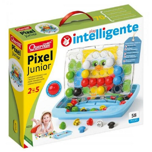 Развивающая мозаика Pixel Junior в чемоданчике Quercetti 4210