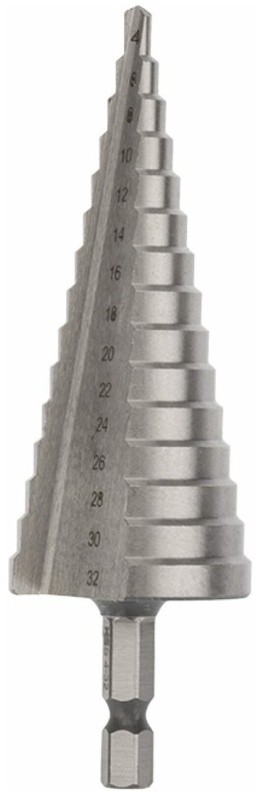 Сверло ступенчатое по металлу 4,0-32,0 мм HSS KRANZ