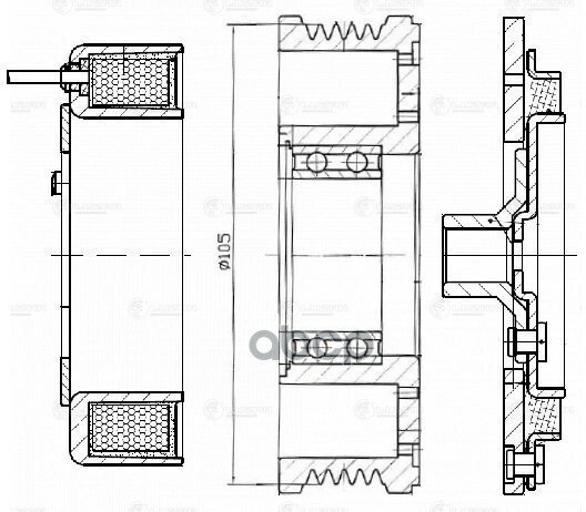 Муфта Компрессора Кондиционера LUZAR арт. LMAC2101