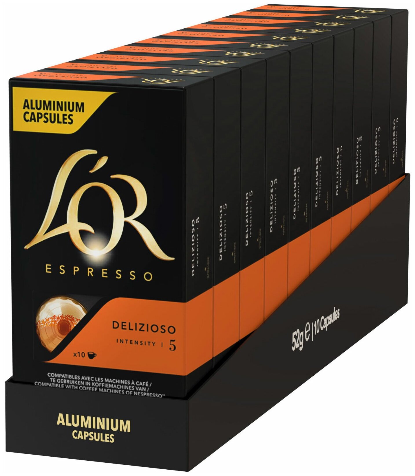 Кофе капсульный L`OR Espresso Delizioso, капсулы, совместимые с кофемашинами NESPRESSO®, 5, 520грамм [8052177] L'or - фото №12