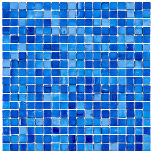 Мозаика из цветного стекла Alma N16 синий квадрат