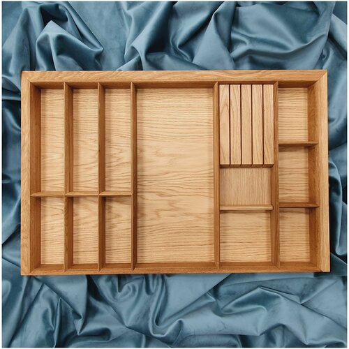 Деревянный лоток WOOD COMFORT ECO 80 -3 для столовых приборов, органайзер для кухонных принадлежностей в ящик Blum LEGRABOX, для кухни, в шкаф 80 см