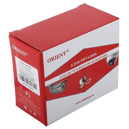 Блок питания для видеокамер Orient SAP-04N, OUTPUT: 12V DC 2000mA блок питания zippy emacs dpss 2a00v 1000w max dc input 42 72v 30 17a dc output 12v 83a