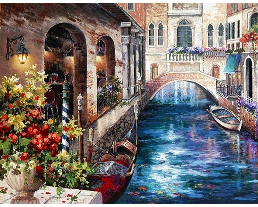 Картина по номерам Венецианский канал 40х50 см АртТойс
