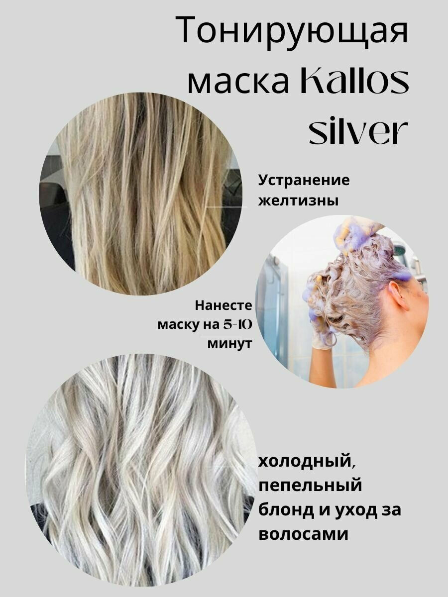 Маска для волос Kallos Cosmetics "Silver Reflex" антижелтый эффект