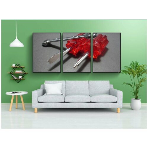 фото Набор модулных постеров для интерьера "орудие труда, трескаться, филипс" 60x90 см. в тубусе, без рамки lotsprints