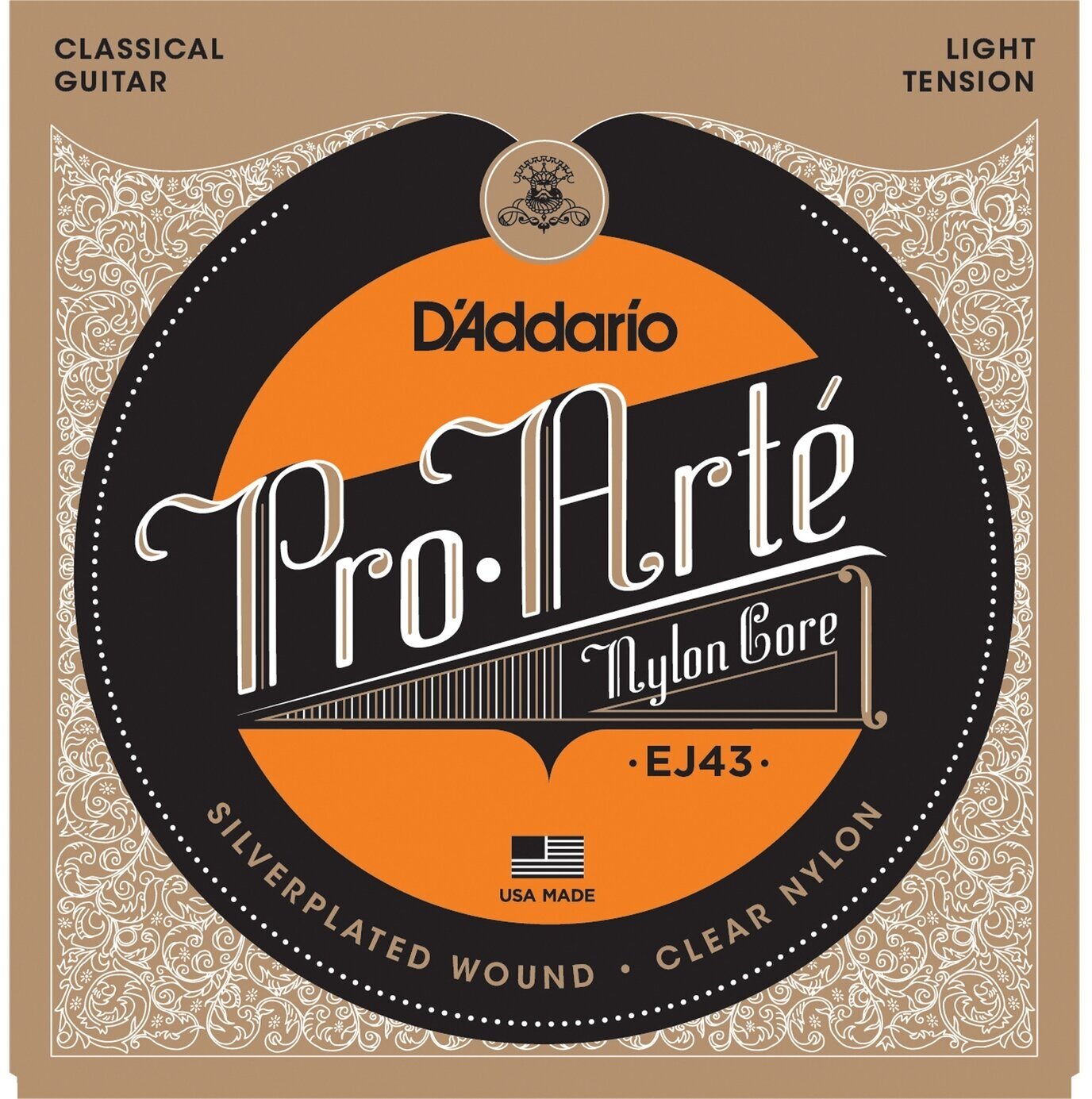 D'Addario EJ43 струны для классической гитары, серебро (Silver), Light.