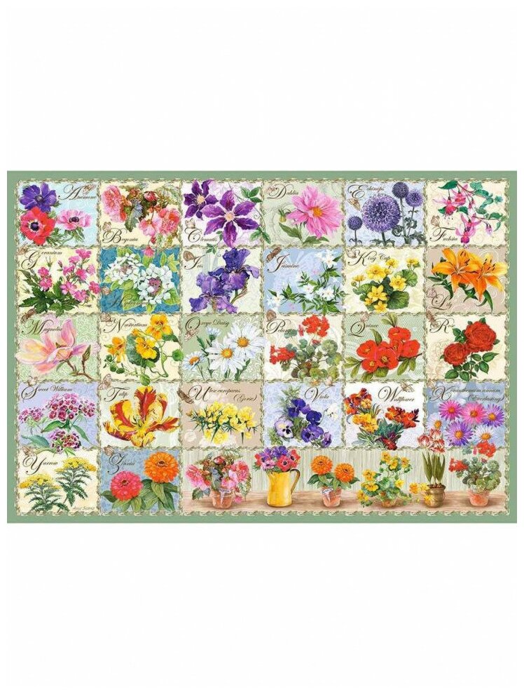 Puzzle-1000 Цветы.Коллаж (C-104338) Castorland - фото №7
