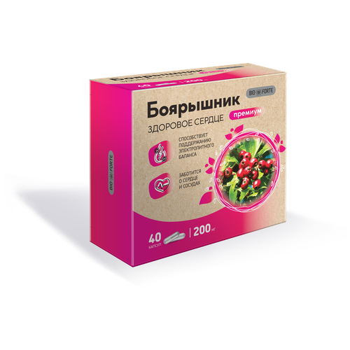 Здоровое Сердце Боярышник Премиум BioForte, капс., 40 шт.