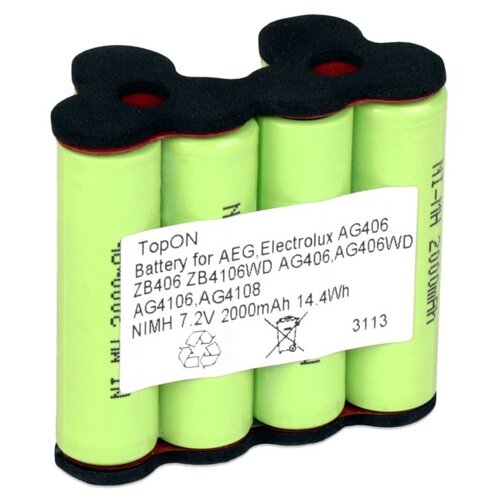 TopON Аккумулятор TOP-AEG-7.2, зелeный, 1 шт. topon аккумулятор top irbt500 33 желтая 1 шт