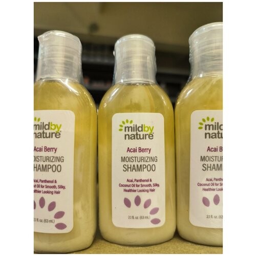 Mild By Nature Увлажняющий шампунь с ягодами Асаи, размер для путешествий, 63 мл, 1 шт.