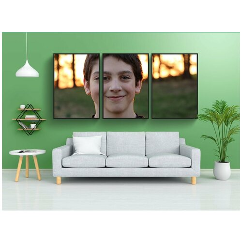 фото Набор модулных постеров для интерьера "мальчик, портрет, мужчина" 60x90 см. в тубусе, без рамки lotsprints