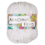 Пряжа для вязания спицами, крючком Arachna Fibra классическая средняя, 100% полиэфир цвет 01 белый, 10 шт. по 50 г 200 м - изображение