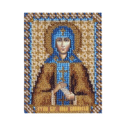 panna набор для вышивания бисером икона святой преподобной аполлинарии 8 5 x 10 5 см cm 1483 Набор для вышивания PANNA Икона св. Анны Кашинской 8.5x10.5 см